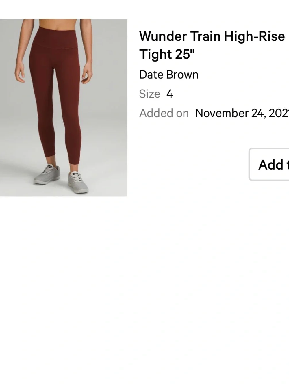 lululemon athletica Rust Brown High-Rise Performance Leggings